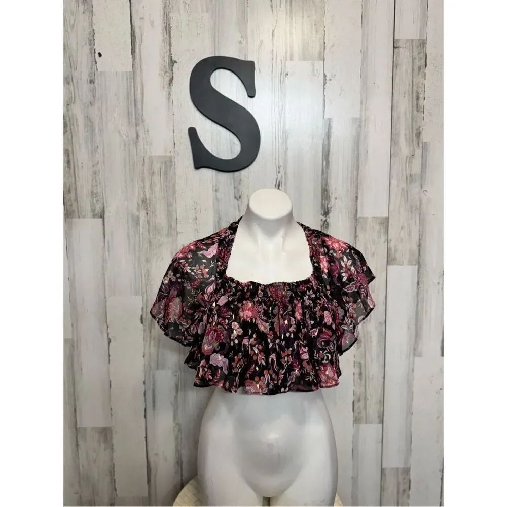 Forever 21 Floral blouse crop top